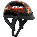 Outlaw Glossy Motorcycle Half Helmet / Vietnam-Veteran-of-America Graphics